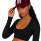 Burgandy NY Diamond Hat